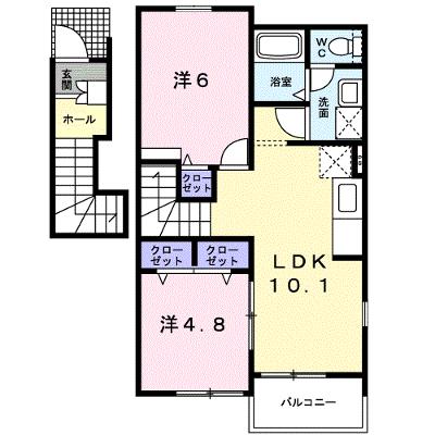 サンパティークⅡ 201【管理NO：1-013655801-02010】 ★家具家電は申し込み後に搬入します★の外観画像