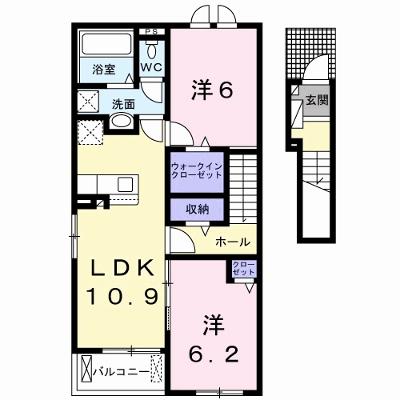デュオブライト　Ⅱ 206【管理NO：1-027575402-02050】 ★家具家電は申し込み後に搬入します★の外観画像