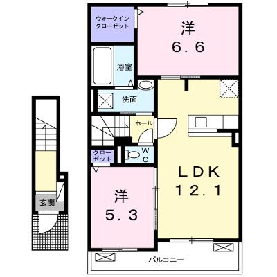 コスモス　Ｄ 203【管理NO：1-024048802-02030】 ★家具家電は申し込み後に搬入します 2026年08月中旬入居可能の外観画像