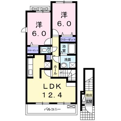 メゾン・ドゥ・プロスペール 201【管理NO：1-016436501-02010】 ★家具家電は申し込み後に搬入します★ ★2026年08月中旬入居可能★の外観画像