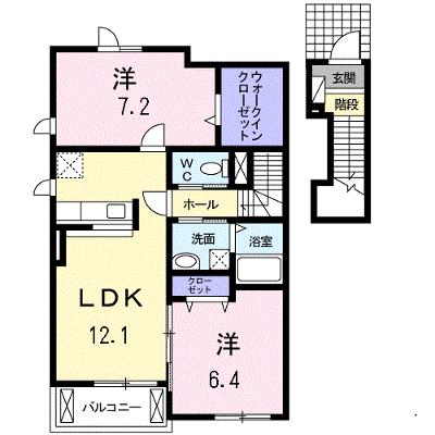 オレンジ　ジュネス 202【管理NO：1-015917301-02020】 ★家具家電は申し込み後に搬入します★ ★2026年11月上旬入居可能★の外観画像