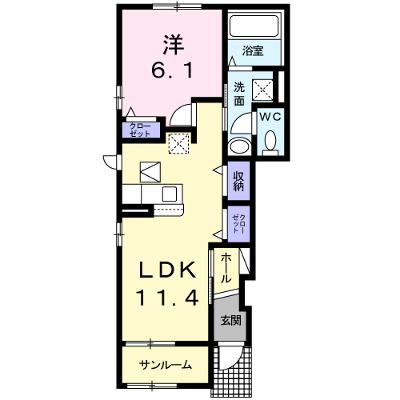 さつまⅡ 101【管理NO：1-024874202-01010】 ★家具家電は申し込み後に搬入します 2026年08月下旬入居可能の外観画像