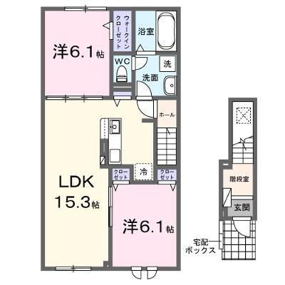 アンジェロⅢ 202【管理NO：1-027655303-02020】 ★家具家電は申し込み後に搬入します 2026年08月下旬入居可能の外観画像