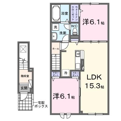 アンジェロⅠ 203【管理NO：1-027655301-02030】 ★家具家電は申し込み後に搬入します 2026年08月中旬入居可能の外観画像