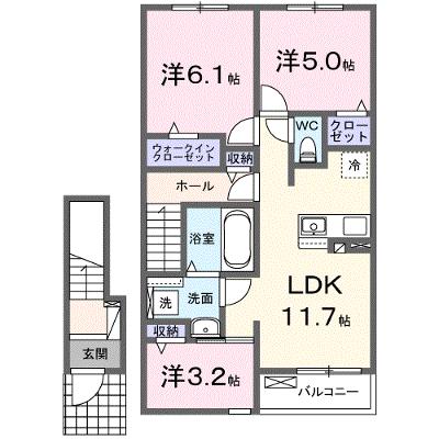 ホーク・ＦＴⅡ 203【管理NO：1-027703002-02030】 ★家具家電は申し込み後に搬入します 2026年08月中旬入居可能の外観画像