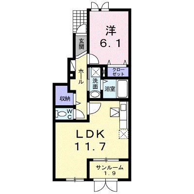 ラディアンス　Ⅱ 102【管理NO：1-023701502-01020】 ★家具家電は申し込み後に搬入します★の外観画像
