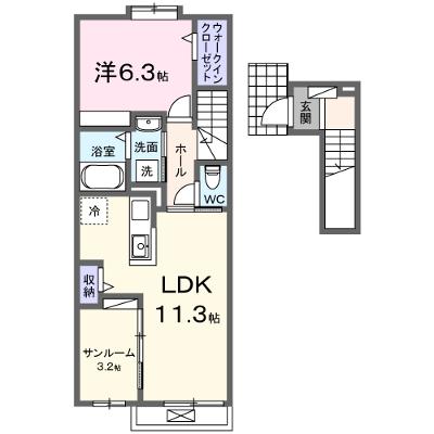 クラール　Ｋ 203【管理NO：1-027700901-02030】 ★家具家電は申し込み後に搬入します 2026年09月中旬入居可能の外観画像