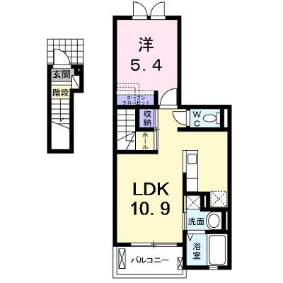 グランディール富里Ⅱ 204【管理NO：1-019564402-02040】 ★家具家電は申し込み後に搬入します 2026年08月上旬入居可能の外観画像