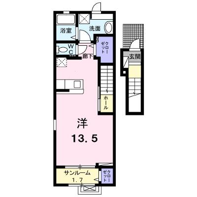 ルーエ西本成寺Ⅲ 205【管理NO：1-026907903-02050】 ★家具家電は申し込み後に搬入します 2026年07月中旬入居可能の外観画像