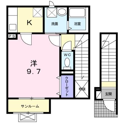 ラフレシール 203【管理NO：1-016009801-02030】 ★家具家電は申し込み後に搬入します 2026年07月下旬入居可能の外観画像
