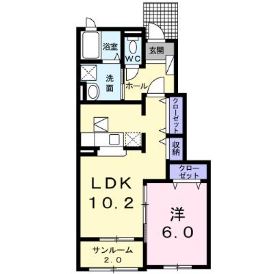カレントⅡ 103【管理NO：1-016924901-01030】 ★家具家電は申し込み後に搬入しますの外観画像