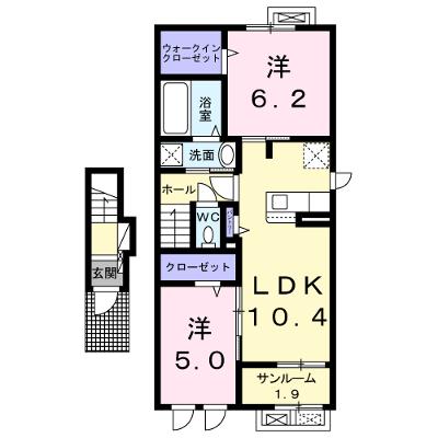 サイモンＴＨＲＥＥ 205【管理NO：1-025012301-02050】 ★家具家電は申し込み後に搬入します 2026年08月中旬入居可能の外観画像