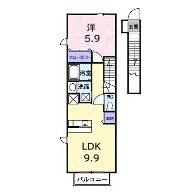 メゾンＹ０４ 202【管理NO：1-012623901-02020】 ★家具家電は申し込み後に搬入します★ ★2026年08月下旬入居可能★の外観画像