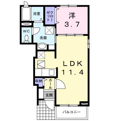 シャルダン 103【管理NO：1-018011501-01030】 ★家具家電は申し込み後に搬入します 2026年08月中旬入居可能の外観画像