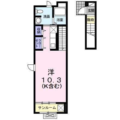 アランチャ 205【管理NO：1-021824901-02040】 ★家具家電は申し込み後に搬入します 2026年08月上旬入居可能の外観画像