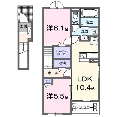 メイプル　中泉 201【管理NO：1-027245201-02010】 ★家具家電は申し込み後に搬入します★の外観画像