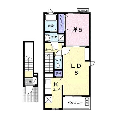 ボヌール山田館　Ａ 203【管理NO：1-024101301-02030】 ★家具家電は申し込み後に搬入しますの外観画像