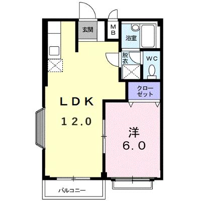 エルディム鈴鷺Ａ 206【管理NO：1-003434801-02050】 ★家具家電は申し込み後に搬入します★の外観画像