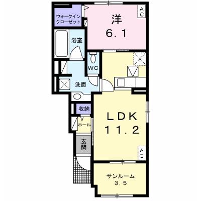 アール・グランディⅠ 103【管理NO：1-023839301-01030】 ★家具家電は申し込み後に搬入しますの外観画像