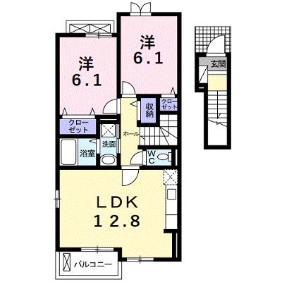 プラシードⅣ 202【管理NO：1-017539601-02020】 ★家具家電は申し込み後に搬入します★の外観画像