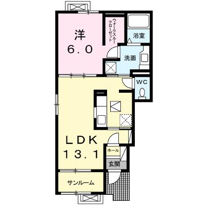 エアリーメゾンⅠ 101【管理NO：1-024240401-01010】 ★家具家電は申し込み後に搬入します 2026年08月下旬入居可能の外観画像