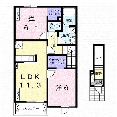 ディオーネ・ジエータ紀ノ川Ⅱ 202【管理NO：1-017846801-02020】 ★家具家電は申し込み後に搬入します 2026年09月上旬入居可能の外観画像