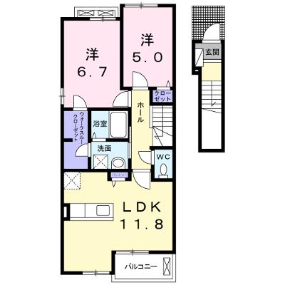 フレミール　ヴァン　Ｄ 205【管理NO：1-025122901-02040】 ★家具家電は申し込み後に搬入しますの外観画像