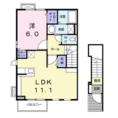 クラールⅡ 201【管理NO：1-016237202-02010】 ★家具家電は申し込み後に搬入します 2026年08月中旬入居可能の外観画像