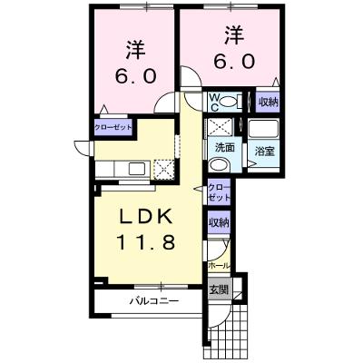 メゾン南Ⅱ 101【管理NO：1-015553401-01010】 ★家具家電は申し込み後に搬入します★ ★2026年09月中旬入居可能★の外観画像