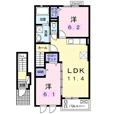 シュエット・ベティ 203【管理NO：1-017770501-02030】 ★家具家電は申し込み後に搬入します 2026年08月下旬入居可能の外観画像