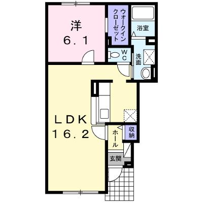 アルバ・プラシードＡ 101【管理NO：1-018234201-01010】 ★家具家電は申し込み後に搬入しますの外観画像