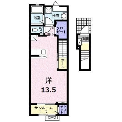 エスポワールＡ 204【管理NO：1-026716201-02040】 ★家具家電は申し込み後に搬入します 2026年07月中旬入居可能の外観画像