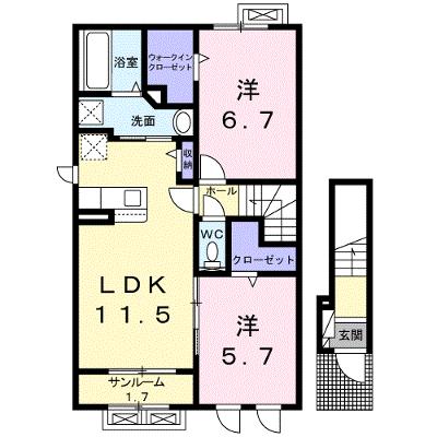 ドリーマーズ　Ａ 201【管理NO：1-025868001-02010】 ★家具家電は申し込み後に搬入します 2026年08月中旬入居可能の外観画像