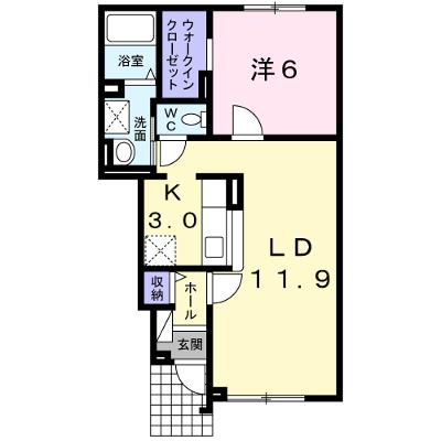 リシェル　１ 102【管理NO：1-017748301-01020】 ★家具家電は申し込み後に搬入します 2026年08月上旬入居可能の外観画像