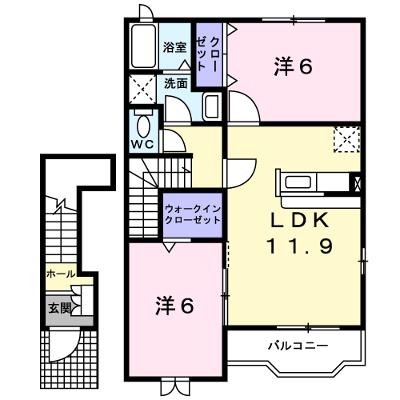 シャルマン　フィーレ　Ｃ 202【管理NO：1-012898703-02020】 ★家具家電は申し込み後に搬入します 2026年08月中旬入居可能の外観画像