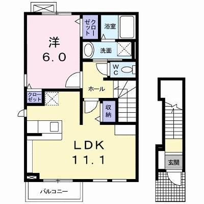 カーサ・フェリーチェⅡ 201【管理NO：1-018649801-02010】 ★家具家電は申し込み後に搬入します★の外観画像
