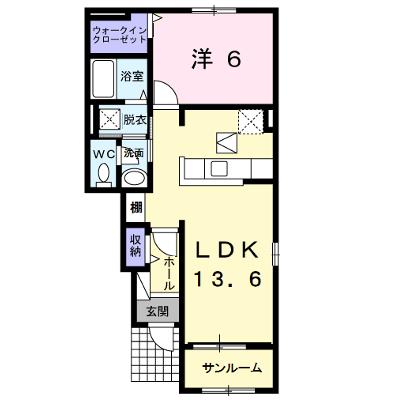 パストラルＣ 104【管理NO：1-024504403-01040】 ★家具家電は申し込み後に搬入します★の外観画像