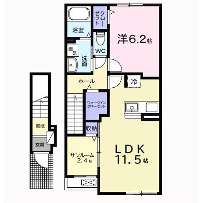 サンリット 203【管理NO：1-027664701-02030】 ★家具家電は申し込み後に搬入します★ ★2026年08月中旬入居可能★の外観画像