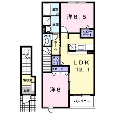 ル・シュマンＢ 202【管理NO：1-014659402-02020】 ★家具家電は申し込み後に搬入します 2026年07月下旬入居可能の外観画像