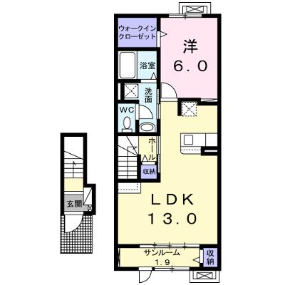 エソール中川 202【管理NO：1-025482901-02020】 ★家具家電は申し込み後に搬入します 2026年08月中旬入居可能の外観画像