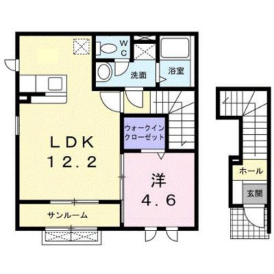 フルールⅣ 201【管理NO：1-016767601-02010】 ★家具家電は申し込み後に搬入します 2026年08月中旬入居可能の外観画像