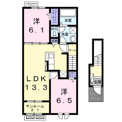 ファルファーラ　Ⅰ 202【管理NO：1-026910701-02020】 ★家具家電は申し込み後に搬入します 2026年07月下旬入居可能の外観画像