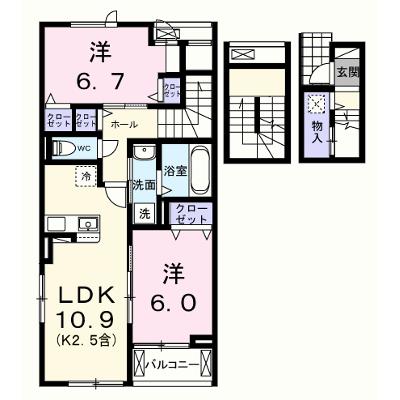 フェリス　ソレアードⅢ 304【管理NO：1-028205801-03040】 ★家具家電は申し込み後に搬入します 2026年08月中旬入居可能の外観画像