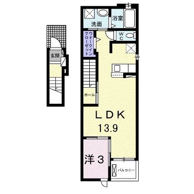 ユーフォリアネクストⅡ 201【管理NO：1-026940502-02010】 ★家具家電は申し込み後に搬入します 2026年08月下旬入居可能の外観画像