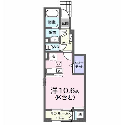 エナールＳＩ 105【管理NO：1-027603701-01040】 ★家具家電は申し込み後に搬入します★の外観画像