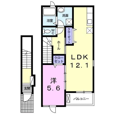 プランタン 202【管理NO：1-016767801-02020】 ★家具家電は申し込み後に搬入します 2026年08月中旬入居可能の外観画像