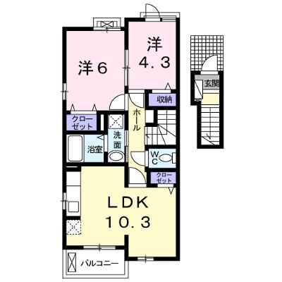 アングルワＢ 202【管理NO：1-021630902-02020】 ★家具家電は申し込み後に搬入します 2026年07月下旬入居可能の外観画像