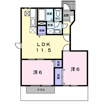 ヒルズｙ＆ｙ 102【管理NO：1-007778401-01020】 ★家具家電は申し込み後に搬入します★の外観画像