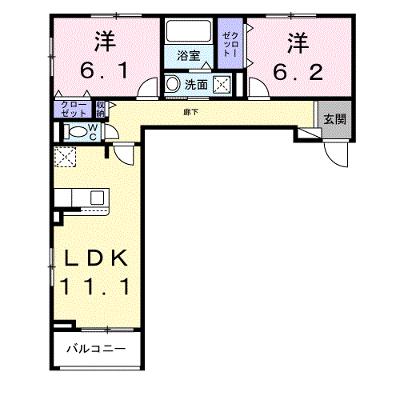 ルピナスＨｏｓｈｉｄａ 202【管理NO：1-027738301-02020】 ★家具家電は申し込み後に搬入します 2026年08月下旬入居可能の外観画像