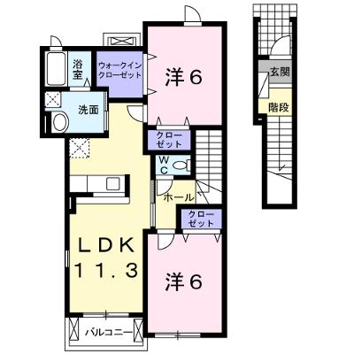 シェ　モア　Ⅰ 207【管理NO：1-016228901-02060】 ★家具家電は申し込み後に搬入します 2026年08月下旬入居可能の外観画像